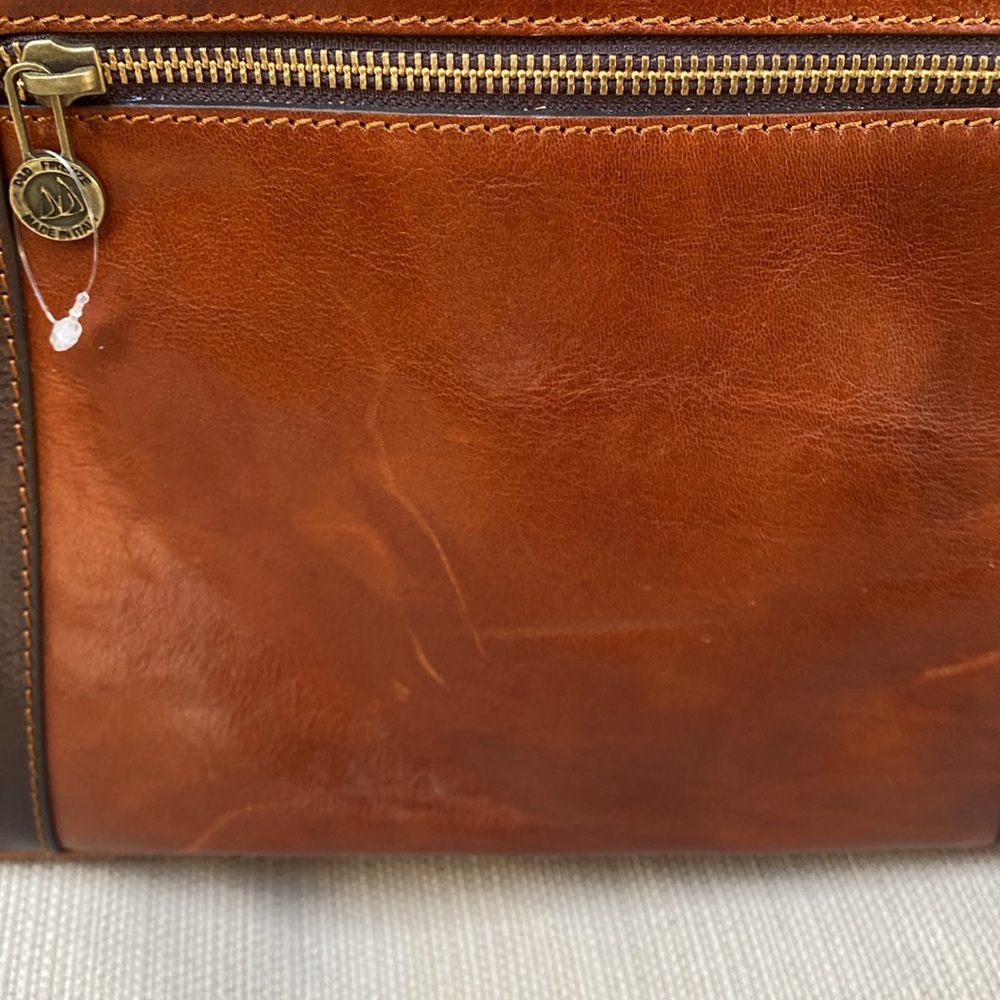 Pelletterie Firenze Cognac Italian leather handmade handbag - Picture 4 of 13